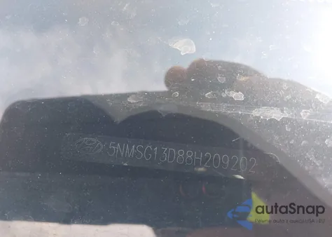 2008 Hyundai Santa Fe Gls z USA, uszkodzony, nr VIN 5NMSG13D88H209202